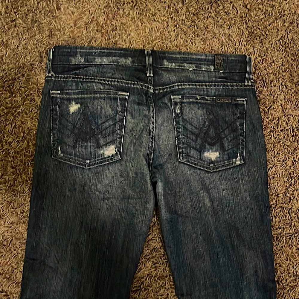 7 FOR ALL MANKIND A POCKET DISTRESSED FLARE